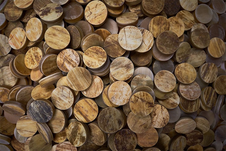 Supply of horn blanks for buttons